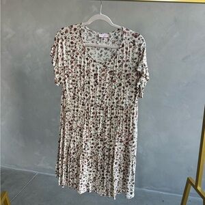 Pink lily mini dress